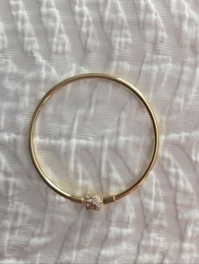 Pandora Gold Crystal Accent Women’s Bangle Bracelet